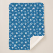Cute snowflakes with dots blanket blue sherpadecke (Vorderseite)