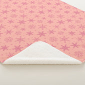 Cute snowflakes with dots blanket sherpadecke (3/4)