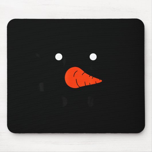 Cute Snowlady Snowman Face Christmas Matching Fami Mousepad (Vorne)
