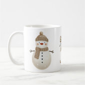 Cute Snowman Bow Drawing Name Christmas Kaffeetasse (Links)