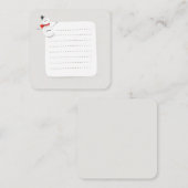 Cute Snowman Button Design Holiday Enclosure Card Begleitkarte (Vorne/Hinten)