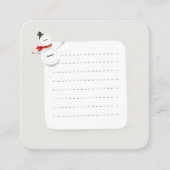 Cute Snowman Button Design Holiday Enclosure Card Begleitkarte (Vorderseite)