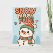 Cute Snowman Christmas Karte (Vorderseite)