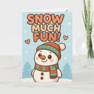 Cute Snowman Christmas Karte
