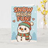 Cute Snowman Christmas Karte (Gelbe Blume)