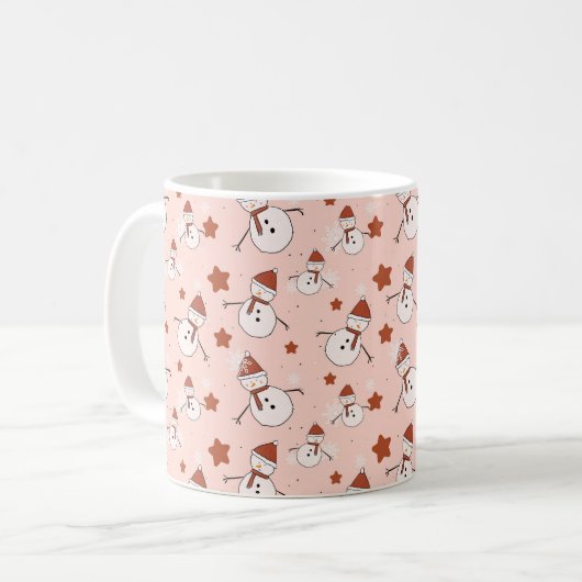 Cute Snowman Christmas Mug Kaffeetasse (Vorderseite Links)