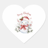 Cute Snowman Christmas Sticker (Vorderseite)