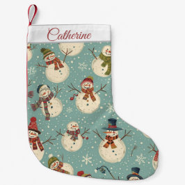 Cute Snowman Christmas Stocking Kleiner Weihnachtsstrumpf