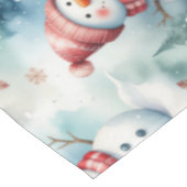 Cute Snowman Christmas Tischdecke (Schrägansicht)