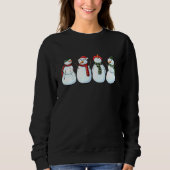 Cute Snowman Christmas Womens Cute For Besties Fri Sweatshirt (Vorderseite)