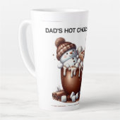Cute Snowman Cocoa Design Milchtasse (Linke Ecke)