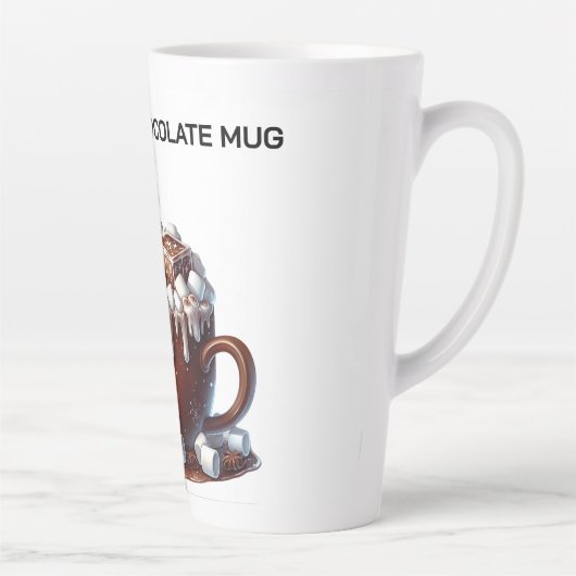 Cute Snowman Cocoa Design  Milchtasse (Rechts)