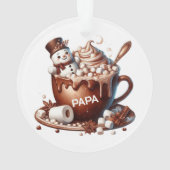 Cute Snowman Cocoa Design  Ornament (Rückseite)