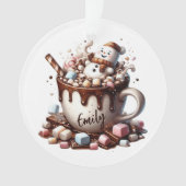 Cute Snowman Cocoa Design  Ornament (Vorderseite)