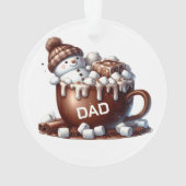 Cute Snowman Cocoa Design  Ornament (Rückseite)