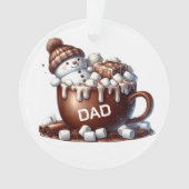 Cute Snowman Cocoa Design  Ornament (Vorderseite)