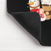 Cute Snowman Coffee Lover Latte Gingerbread Funny Mousepad (Ecke)
