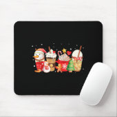 Cute Snowman Coffee Lover Latte Gingerbread Funny  Mousepad (Mit Mouse)