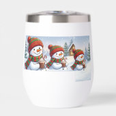 Cute Snowman Coffee Winter Holiday Water Bottle (Vorderseite)