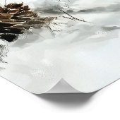 Cute Snowman Couple Christmas Wall Art Poster (Ecke)