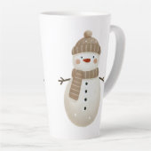 Cute Snowman Drawing Name Christmas Milchtasse (Rechte Ecke)