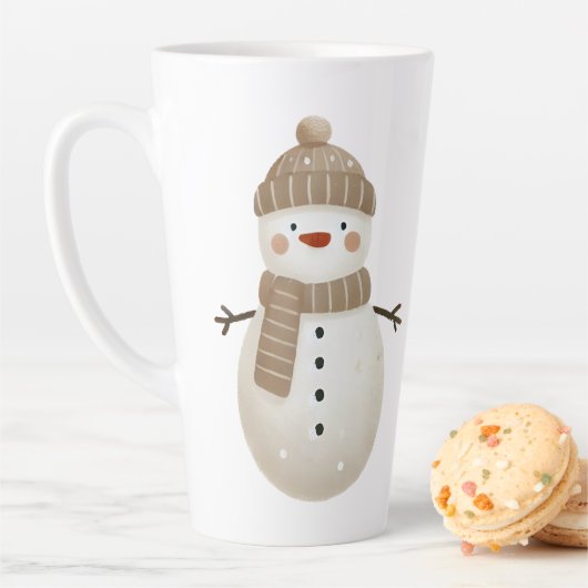 Cute Snowman Drawing Name Christmas Milchtasse (Beispiel)