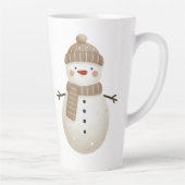 Cute Snowman Drawing Name Christmas Milchtasse (Rechts)