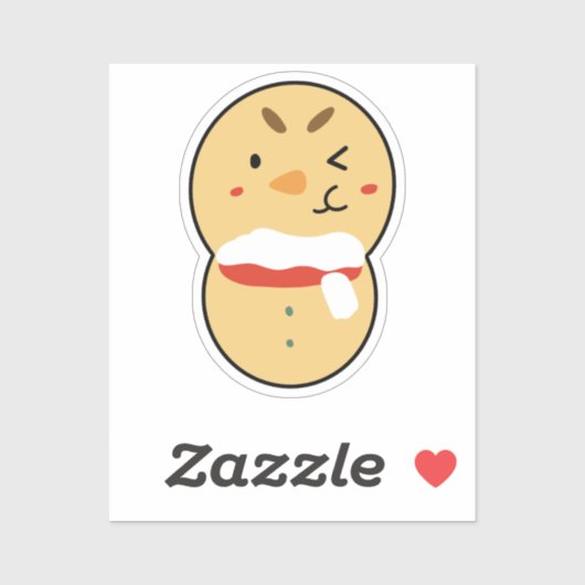 Cute Snowman for Daily Planning & Bujo Layout Aufkleber (Blatt)