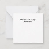 Cute Snowman Happy Holidays Mitteilungskarte (Rückseite)