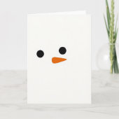 Cute Snowman Holiday Card Karte (Vorderseite)
