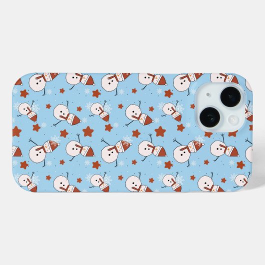 Cute Snowman Holiday Phone Case (Rückseite (Horizontal))