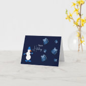 Cute snowman karte (Gelbe Blume)