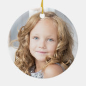 Cute Snowman Let It Snow Christmas 1 Photo Keramik Ornament (Hinten)