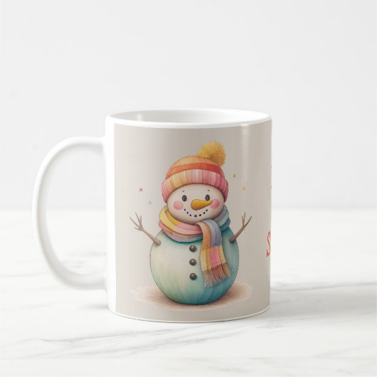 Cute Snowman Let It Snow Kaffeetasse (Links)