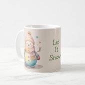 Cute Snowman Let It Snow Kaffeetasse (Vorderseite Links)