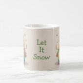 Cute Snowman Let It Snow Kaffeetasse (Mittel)