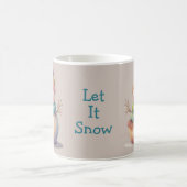 Cute Snowman Let It Snow Kaffeetasse (Mittel)