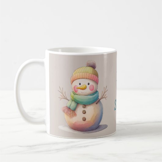 Cute Snowman Let It Snow Kaffeetasse (Links)