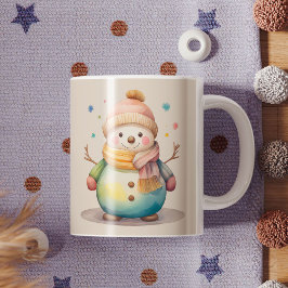 Cute Snowman Let It Snow Kaffeetasse