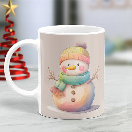 Cute Snowman Let It Snow Kaffeetasse