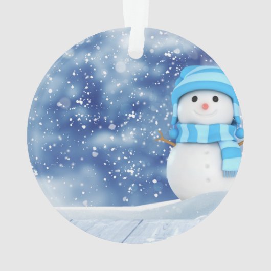 Cute Snowman Ornament (Rückseite)