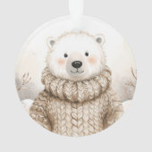 Cute Snowman Ornament | Cozy Pastel Christmas (Rückseite)