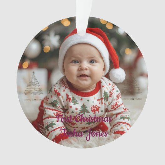 Cute Snowman Ornament | Cozy Pastel Christmas (Vorderseite)