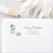 Cute Snowman Photography Christmas Return Address (Insitu)