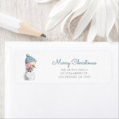 Cute Snowman Pig Return Address (Insitu)