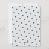 Cute Snowman Snowflakes Drawing Christmas Feiertagskarte (Rückseite)