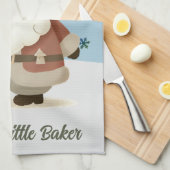 Cute Snowman Snowflakes Santa's Little Baker Kid Geschirrtuch (Viertel Falte)