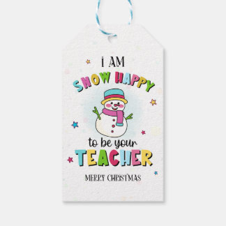 Cute Snowman Teacher Christmas Tags to students  Geschenkanhänger