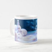 Cute Snowman Winter / Christmas Mug Kaffeetasse (Vorderseite Links)