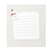 Cute Snowman Winter Notepad Notizblock (Vorderseite)
